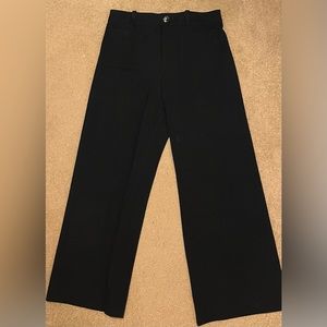 Anthropologie black crop trousers